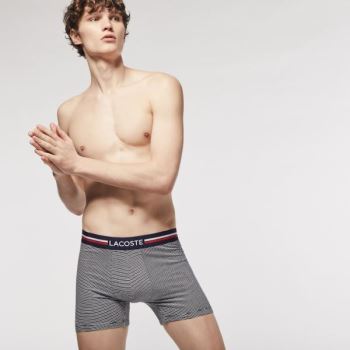 Lacoste Pack Of 3 Casual Long Boxers - Slipy Pánské Tmavě Blankyt Blankyt / Bílé | CZ-BzGEO9